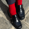 Mocassins cuir glacé noir Manchester Carel – Image 2