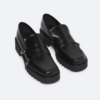 Mocassins cuir glacé noir Manchester Carel