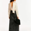 Chemisier en satin blanc cassé avec nœud Esatin Essentiel Antwerp – Image 6