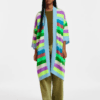 Cardigan mi-long à rayures multicolores - Finwood - Essentiel Antwerp – Image 2
