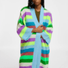 Cardigan mi-long à rayures multicolores - Finwood - Essentiel Antwerp – Image 3