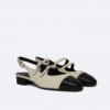 Abricot Babies slingback cuir beige et noir - Carel – Image 2