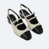Abricot Babies slingback cuir beige et noir - Carel – Image 4