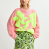 Mini-jupe en jacquard fleuri vert citron, verte et noire - Essentiel Antwerp – Image 5